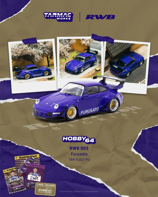 (Preorder) Tarmac Works 1:64 RWB 993, Furusato w/Trading Cards