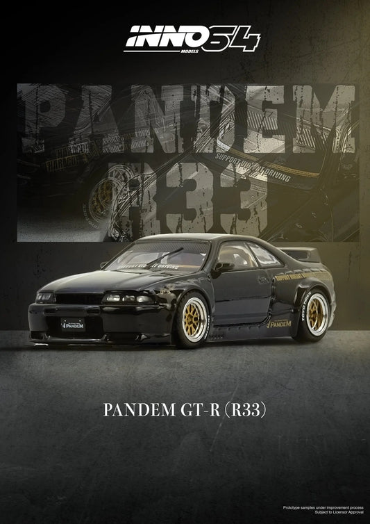 (Preorder) INNO64 1:64 Nissan Skyline PANDEM GT-R (BCNR33) Black