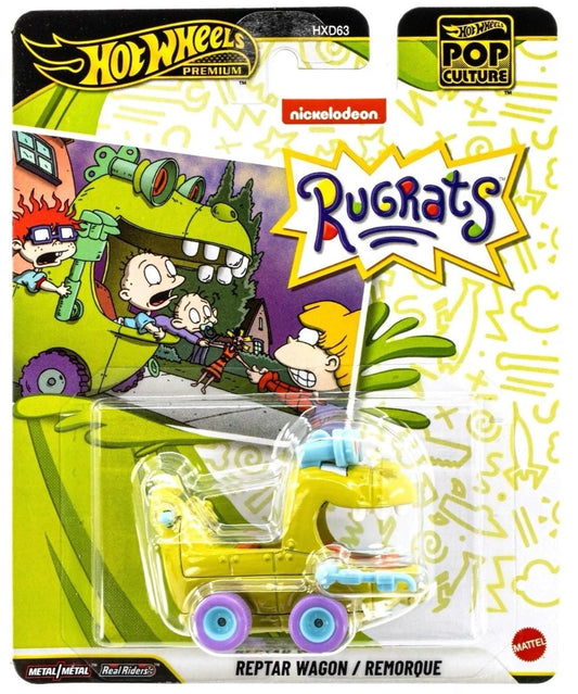 Hot Wheels Rugrats Reptar Wagon toy figure in packaging with colorful design