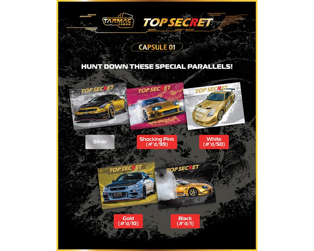 (Preorder) Tarmac Cards Top Secret Capsule Collectible Trading Cards Volume 1 – Limited Edition