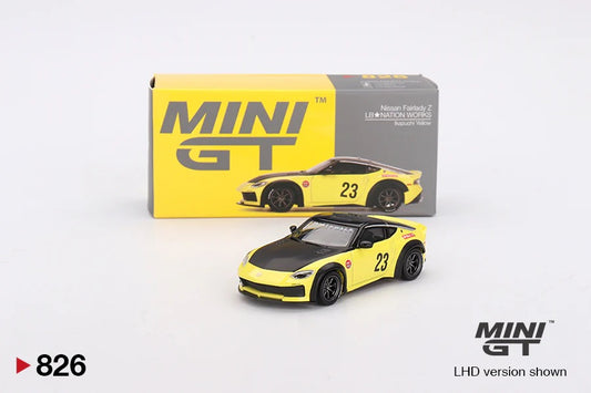 (Preorder) Mini GT Nissan Z LB★NATION WORKS Ikazuchi Yellow (826)