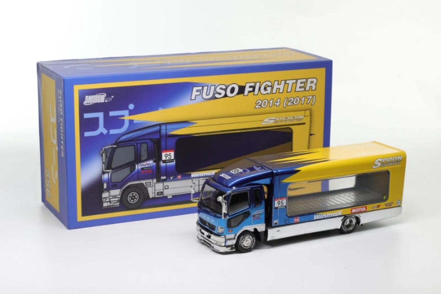 GCD SHADOW PRO 1:64 MITSUBISHI FUSO FIGHTER(1024) 2017 -SPOON CHROME BLUE (RHD) KS-063-556 (Limited 300pcs)