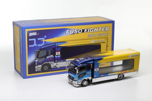 GCD SHADOW PRO 1:64 MITSUBISHI FUSO FIGHTER(1024) 2017 -SPOON CHROME BLUE (RHD) KS-063-556 (Limited 300pcs)