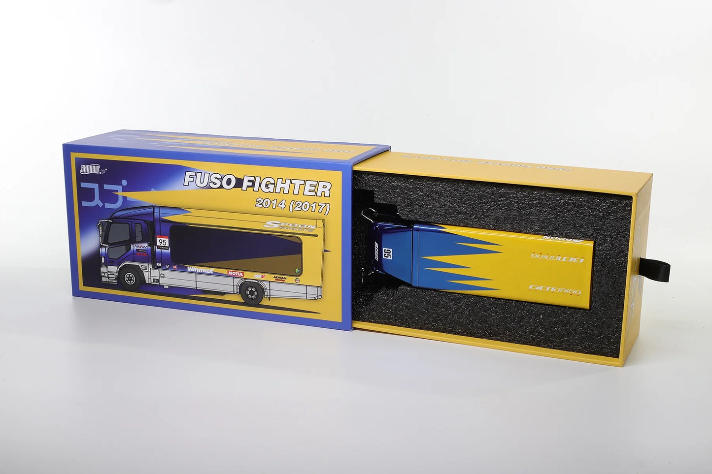 GCD SHADOW PRO 1:64 MITSUBISHI FUSO FIGHTER(1024) 2017 -SPOON CHROME BLUE (RHD) KS-063-556 (Limited 300pcs)