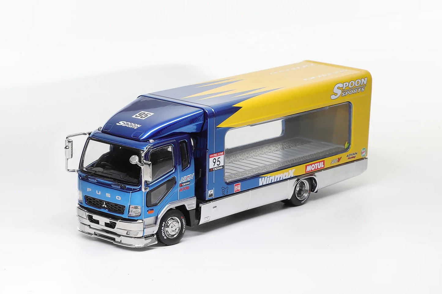 GCD SHADOW PRO 1:64 MITSUBISHI FUSO FIGHTER(1024) 2017 -SPOON CHROME BLUE (RHD) KS-063-556 (Limited 300pcs)