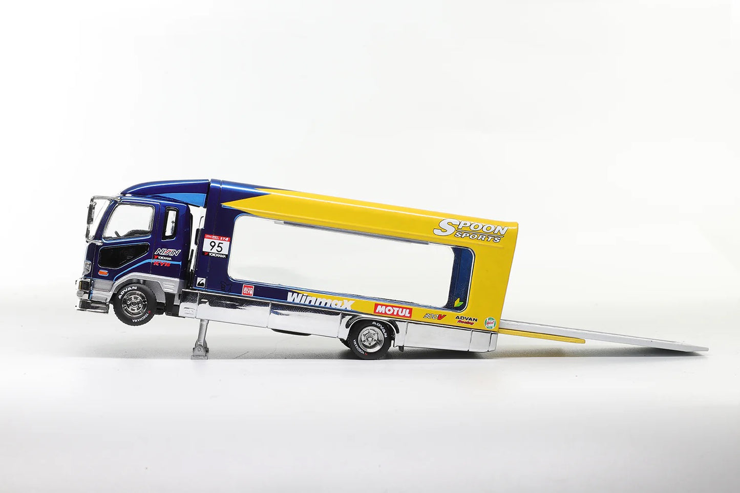 GCD SHADOW PRO 1:64 MITSUBISHI FUSO FIGHTER(1024) 2017 -SPOON CHROME BLUE (RHD) KS-063-556 (Limited 300pcs)