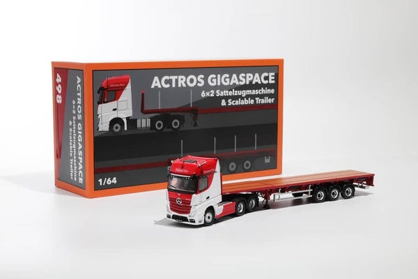 GCD 1:64 Mercedes-Benz Actros GigaSpace Truck + Scalable Trailer