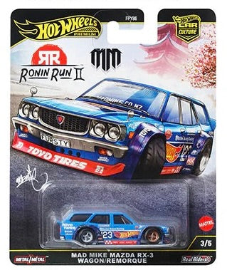 Hot Wheels Ronin Run II Mad Mike Mazda RX-3 Wagon/Remorque