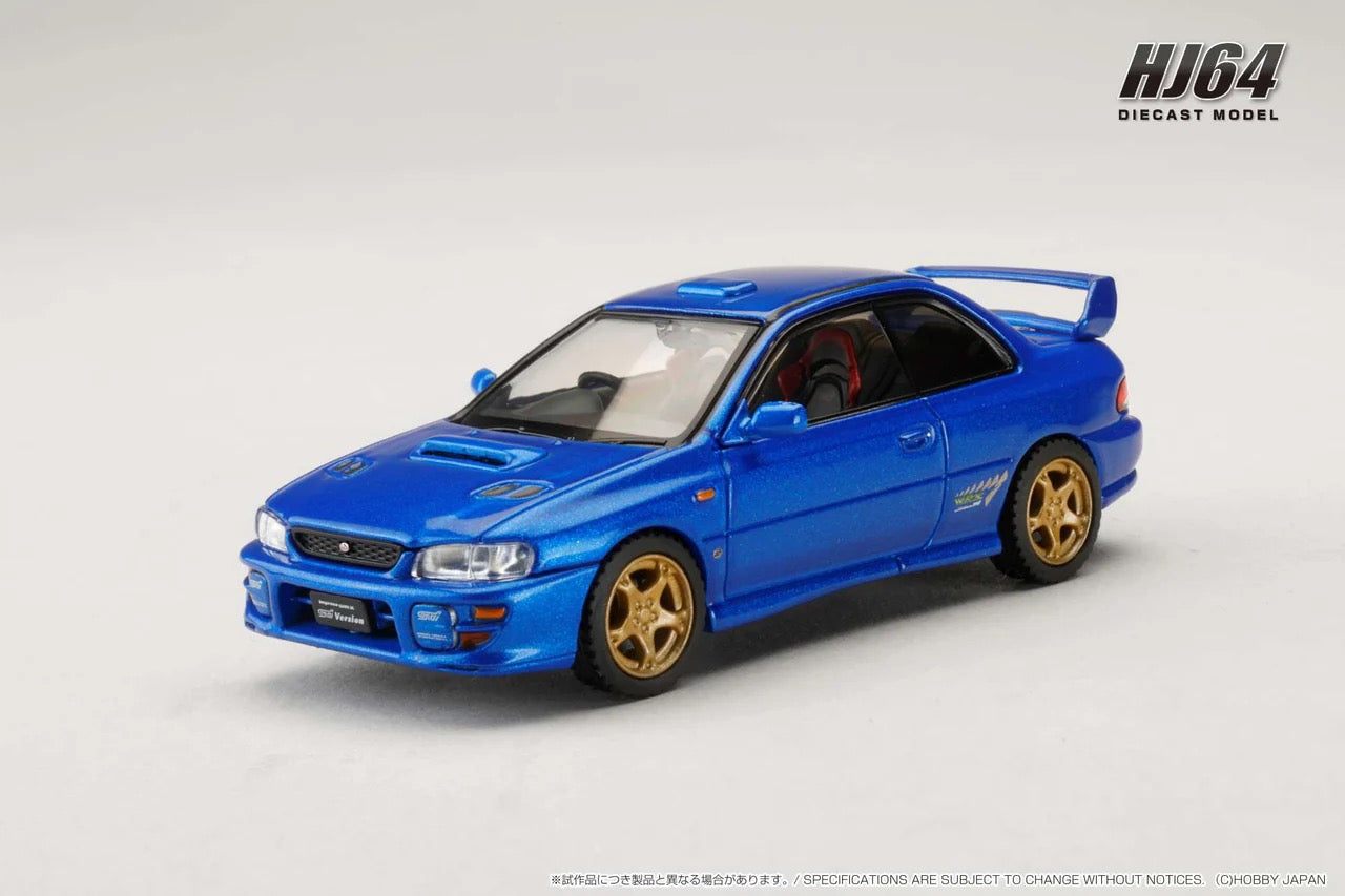 Hobby Japan 1:64 SUBARU IMPREZA PURE SPORTS COUPE WRX Type R STi Version V Limited, Sonic Blue Mica