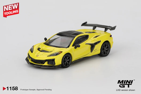 MINI GT 1/64 Chevrolet Corvette 10台セット Preorder) Mini GT 1:64 Chevrolet Corvette ZR1 Accelerate Yellow