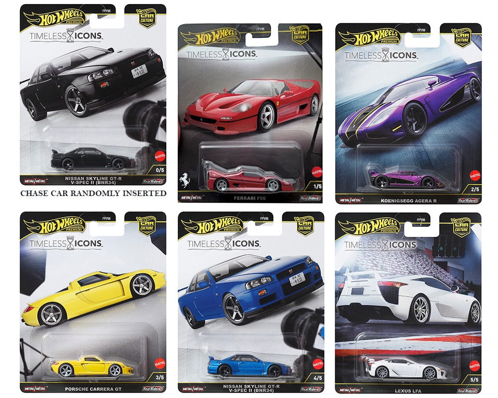 Hot Wheels 1:64 Car Culture 2025 N Case – Timeless Icons Assortment
