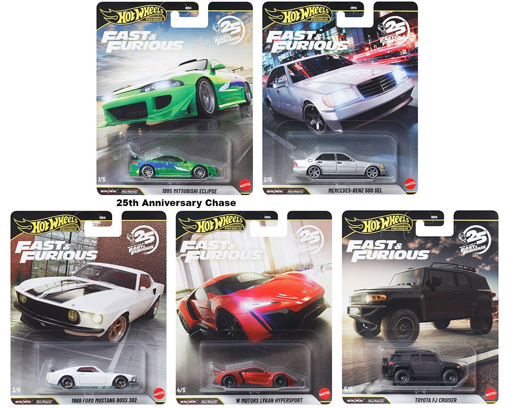 (Preorder) Hot Wheels 1:64 Fast & Furious 25Th Anniversary Premium 2026 N Assortment - Case of 10