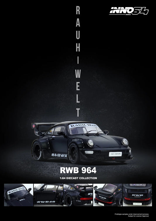 (Preorder) INNO64 1:64 RWB 964 Black Matt