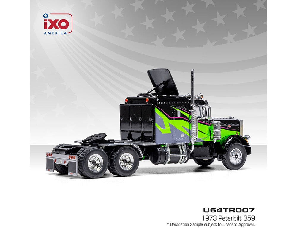 IXO Models 1:64 1973 Peterbilt 359 – Black and Lime