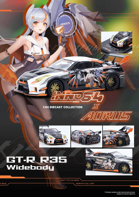 INNO64 1:64 Nissan GT-R R35 WIDEBODY AORUS X INNO64 Event Exclusive