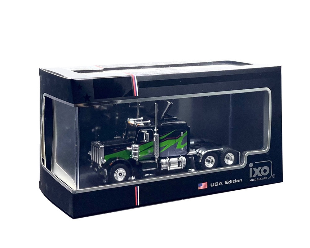 IXO Models 1:64 1973 Peterbilt 359 – Black and Lime