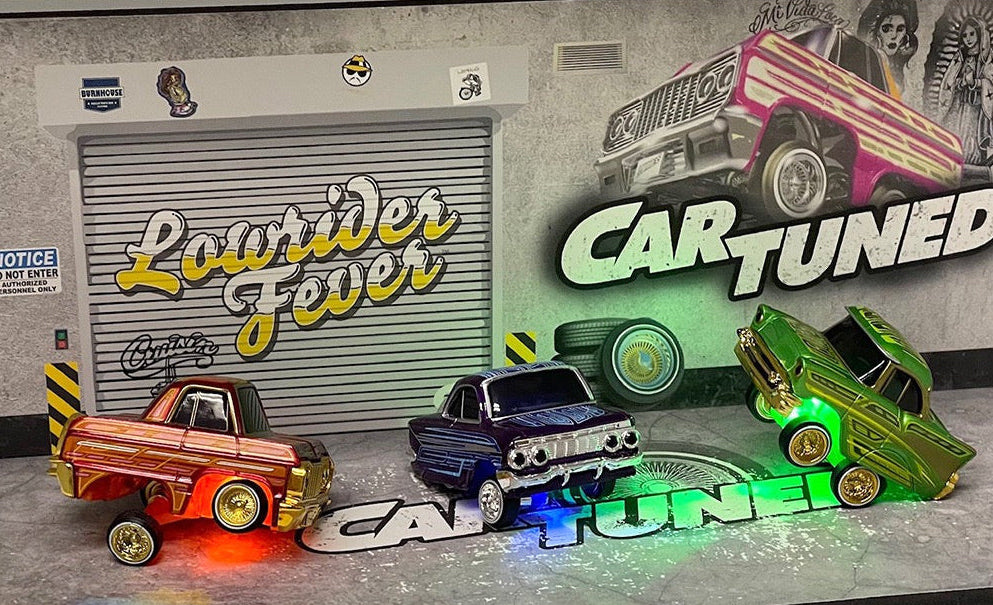 CarTuned 1:64 Lowriders SHOW GLOW Series 2 Assortment of 8 Styles 2026 – L.E.D. Light Up Chassis