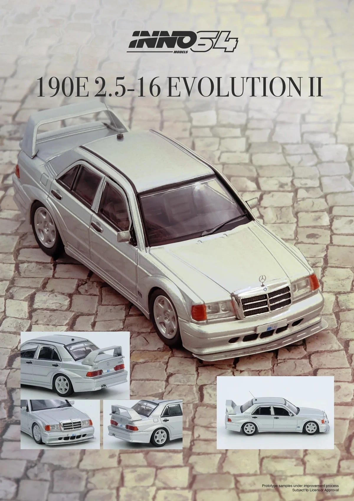 INNO64 1:64 Mercedes Benz 190E Silver
