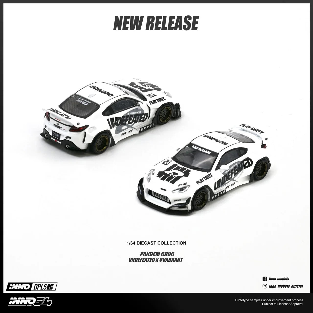 (Preorder) INNO64 1:64 Toyota GR86 "PANDEM ROCKET BUNNY" UNDEFEATED X QUADRANT