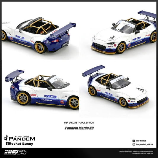 (Preorder) INNO64 1:64 Mazda MX-5 (ND) Miata "PANDEM ROCKET BUNNY" V1.0