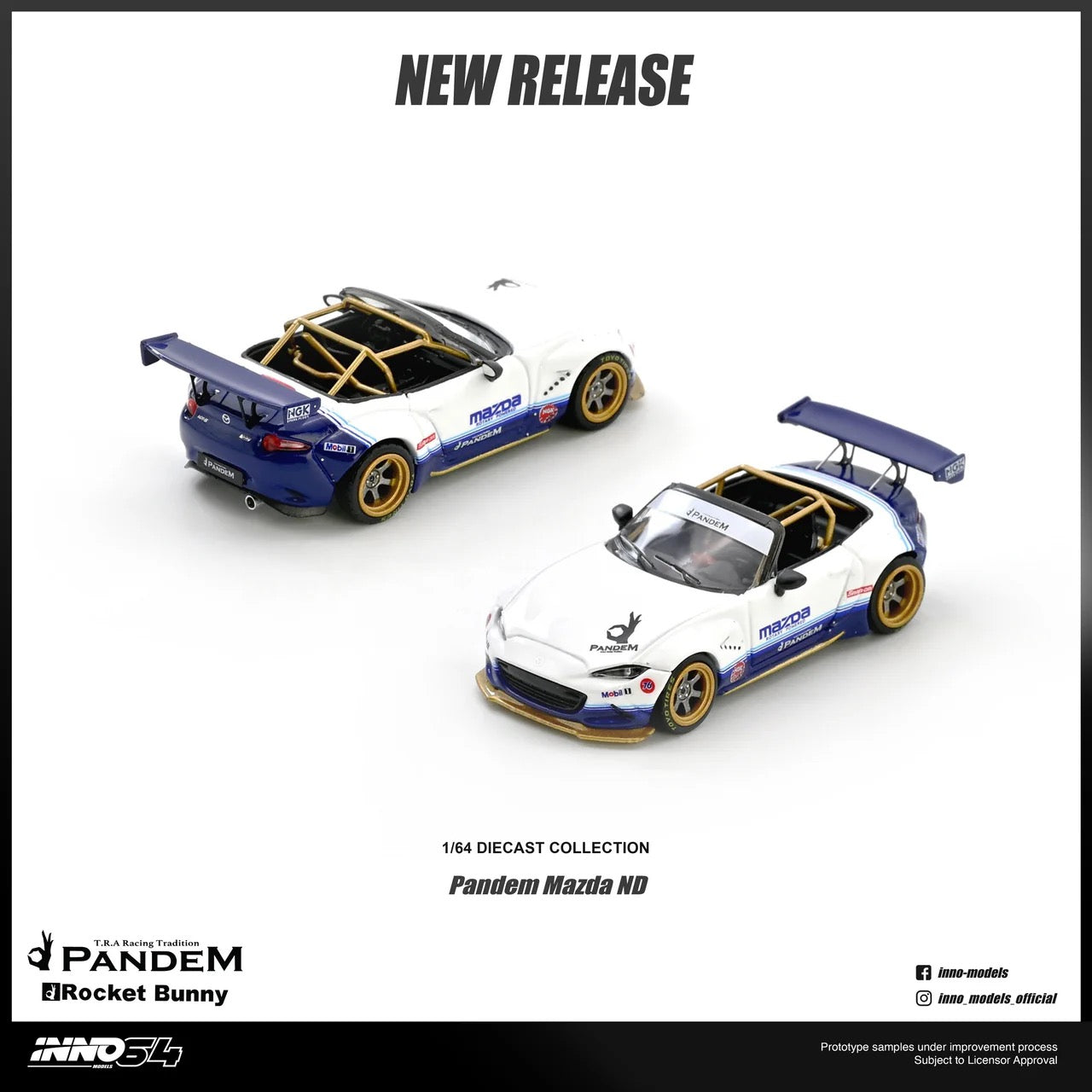 (Preorder) INNO64 1:64 Mazda MX-5 (ND) Miata "PANDEM ROCKET BUNNY" V1.0