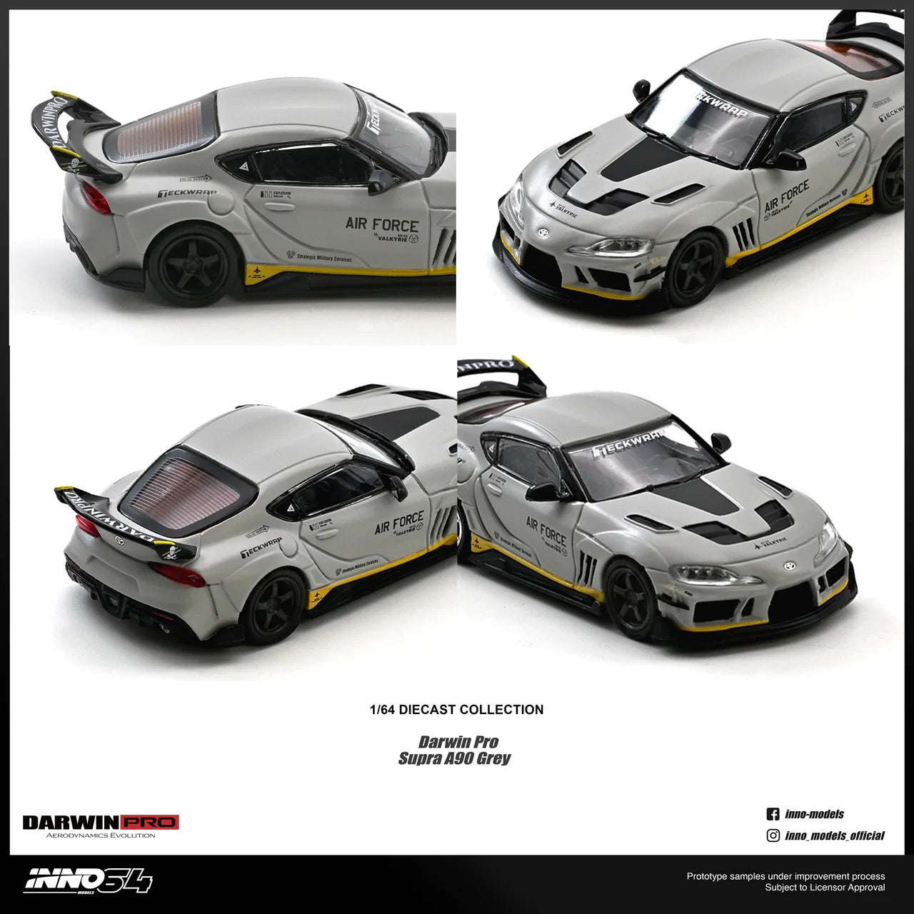(Preorder) INNO64 1:64 TOYOTA SUPRA A90 "DarwinPRO" Matt Grey