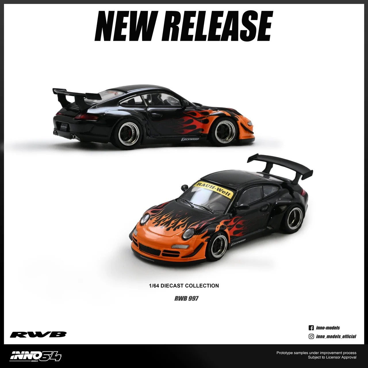 (Preorder) INNO64 1:64 RWB 997 Orange Burning Flame