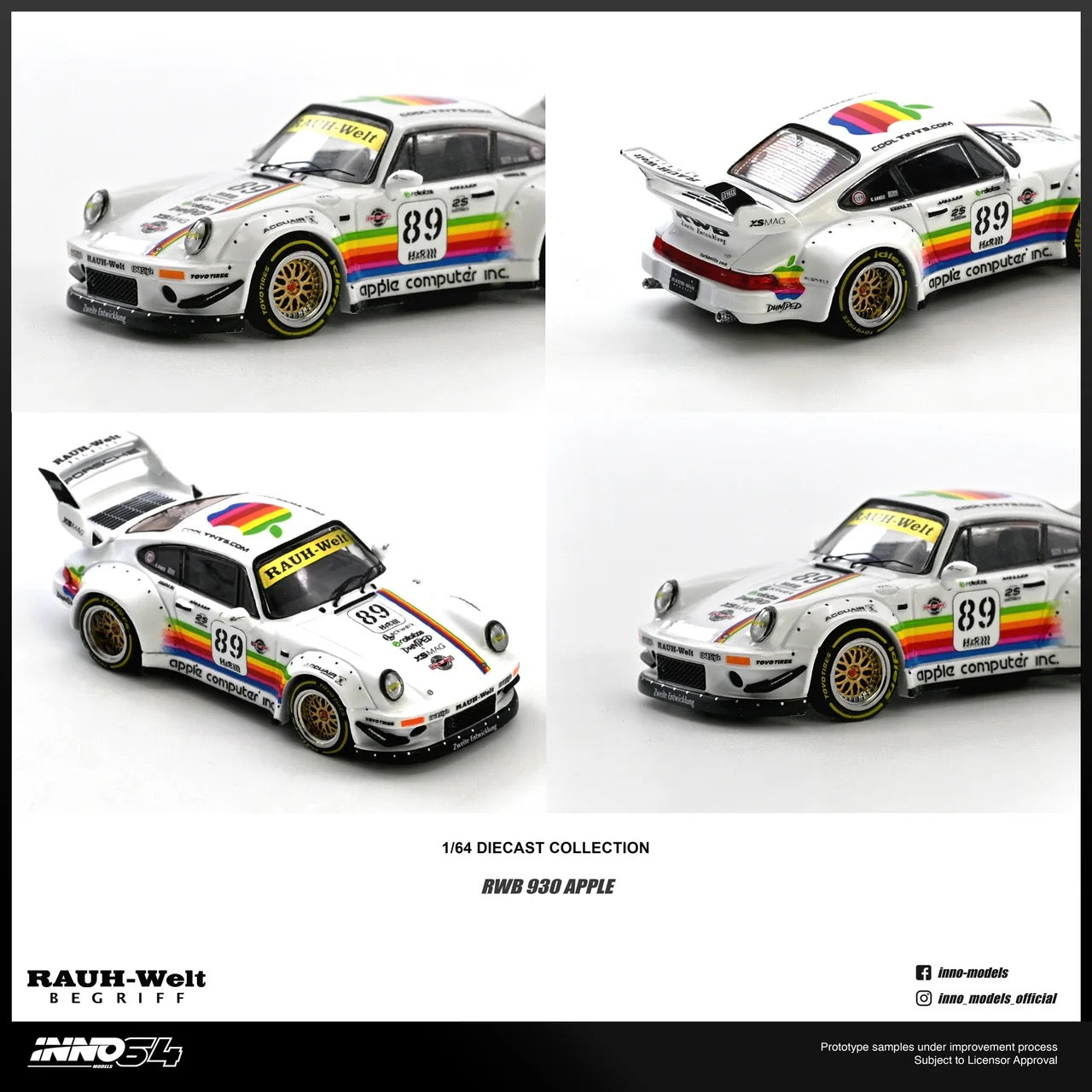 (Preorder) INNO64 1:64 RWB 930 #89 Apple Livery
