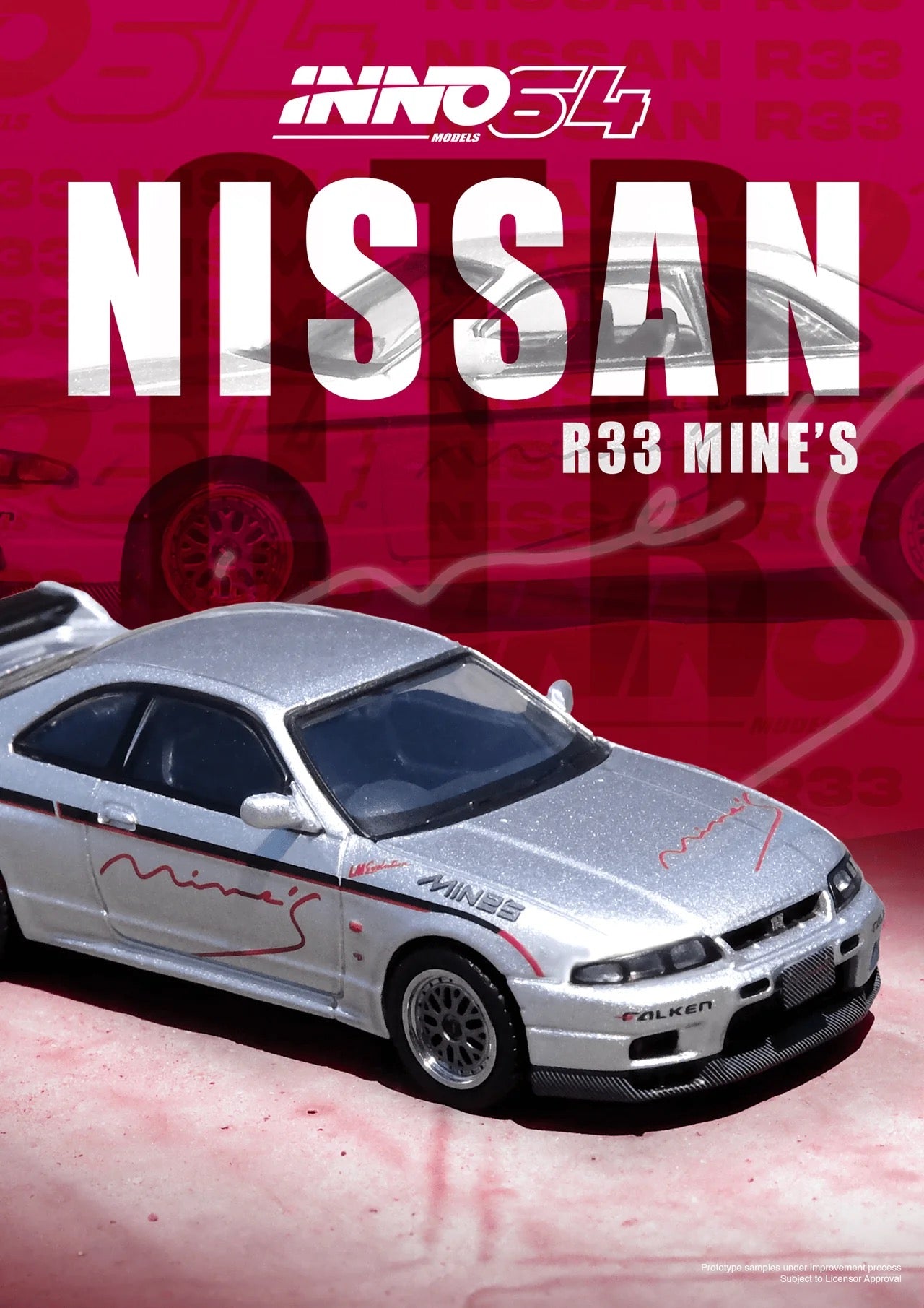 INNO64 1:64 Nissan Skyline GT-R (R33) Tuned By Mines