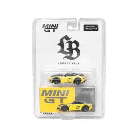 Mini GT Store Exclusives Nissan Fairlady Z LB NATION WORKS - Ikazuchi Yellow
