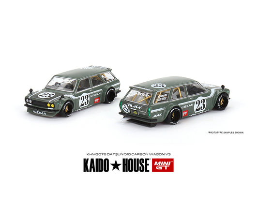 Kaido House x Mini GT 1:64 Datsun KAIDO 510 Wagon CARBON FIBER V3