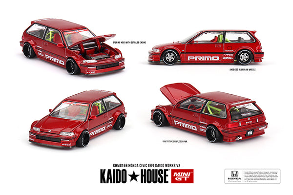 Preorder) Kaido House x Mini GT 1:64 Honda Civic (EF) Kaido Works