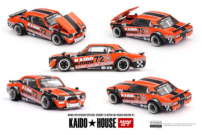 (Preorder) Kaido House x Mini GT 1:64 NISSAN SKYLINE 2000GT-R (KPGC10) KAIDO RACING V1