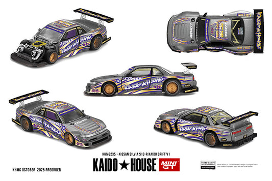 (Preorder) Kaido House x Mini GT 1:64 Nissan Silvia S13-R KAIDO DRIFT V1 - KHMG235