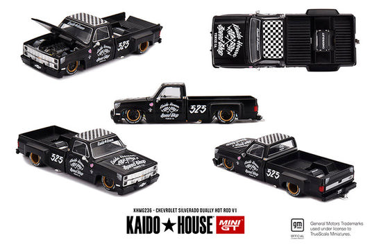 (Preorder) Kaido House x Mini GT 1:64 Chevrolet Silverado Dually Hot Rod V1 - KHMG236