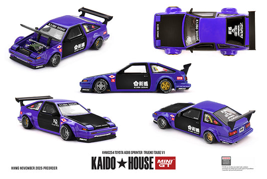 (Preorder) Kaido House x Mini GT 1:64 Toyota AE86 Sprinter Trueno TOUGE V1 - KHMG254