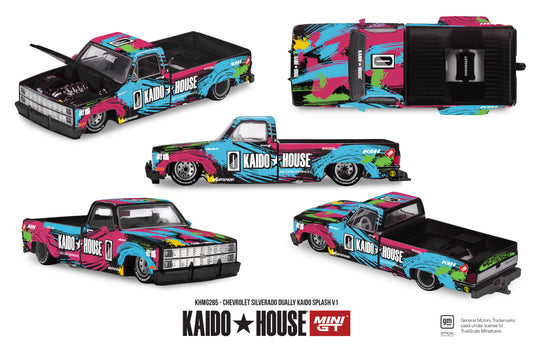 (Preorder) Kaido House x Mini GT 1:64 Chevrolet Silverado Dually Kaido Splash V1 - KHMG285
