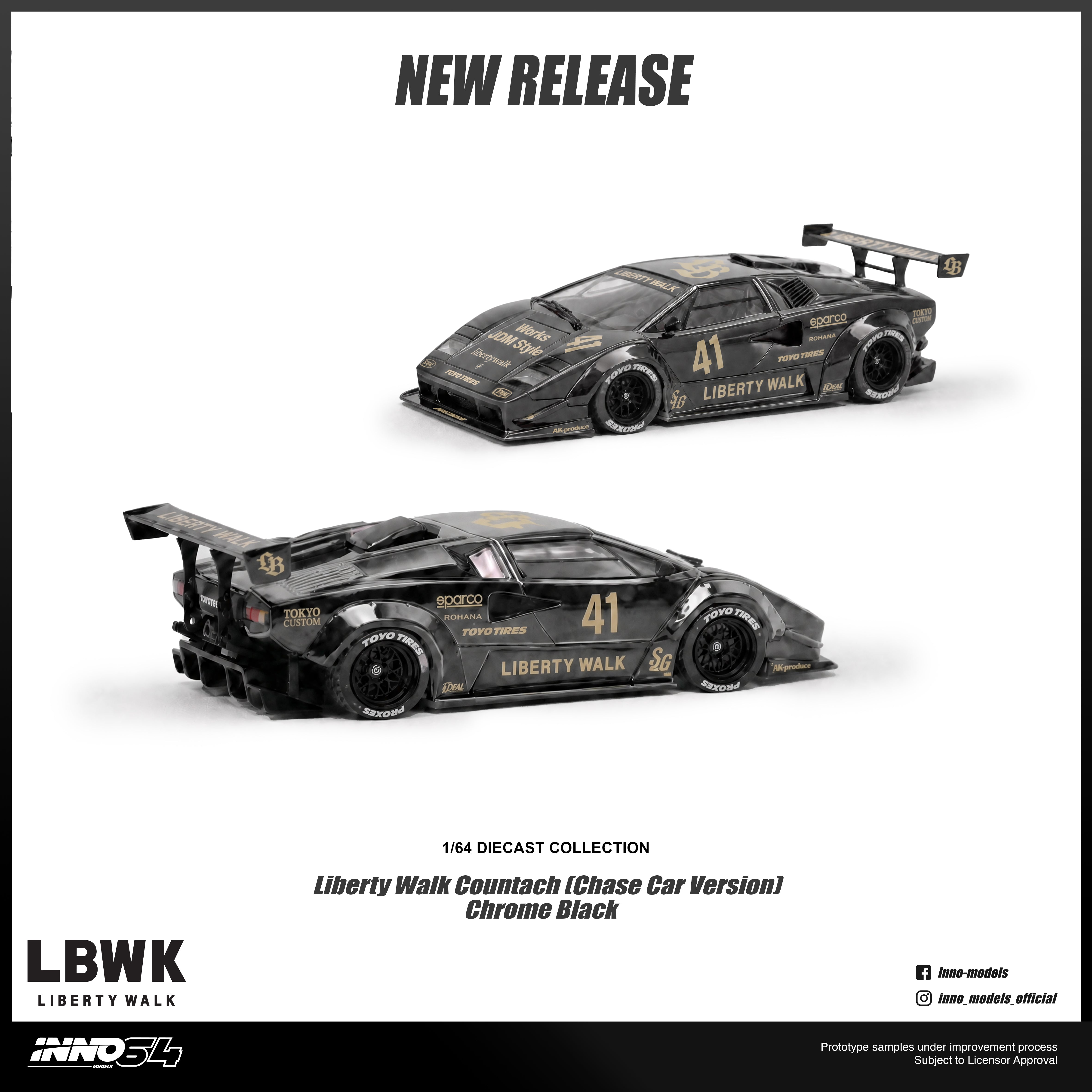 Preorder) INNO64 1:64 LIBERTY WALK COUNTACH – SouthernDiecast