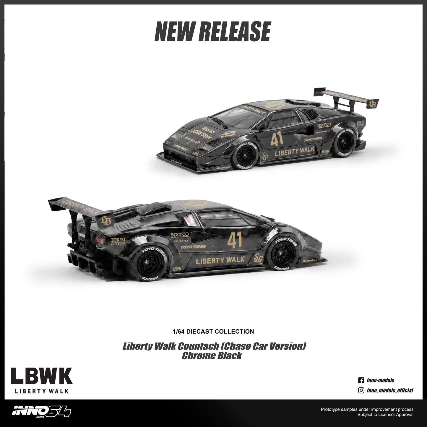 (Preorder) INNO64 1:64 LIBERTY WALK COUNTACH