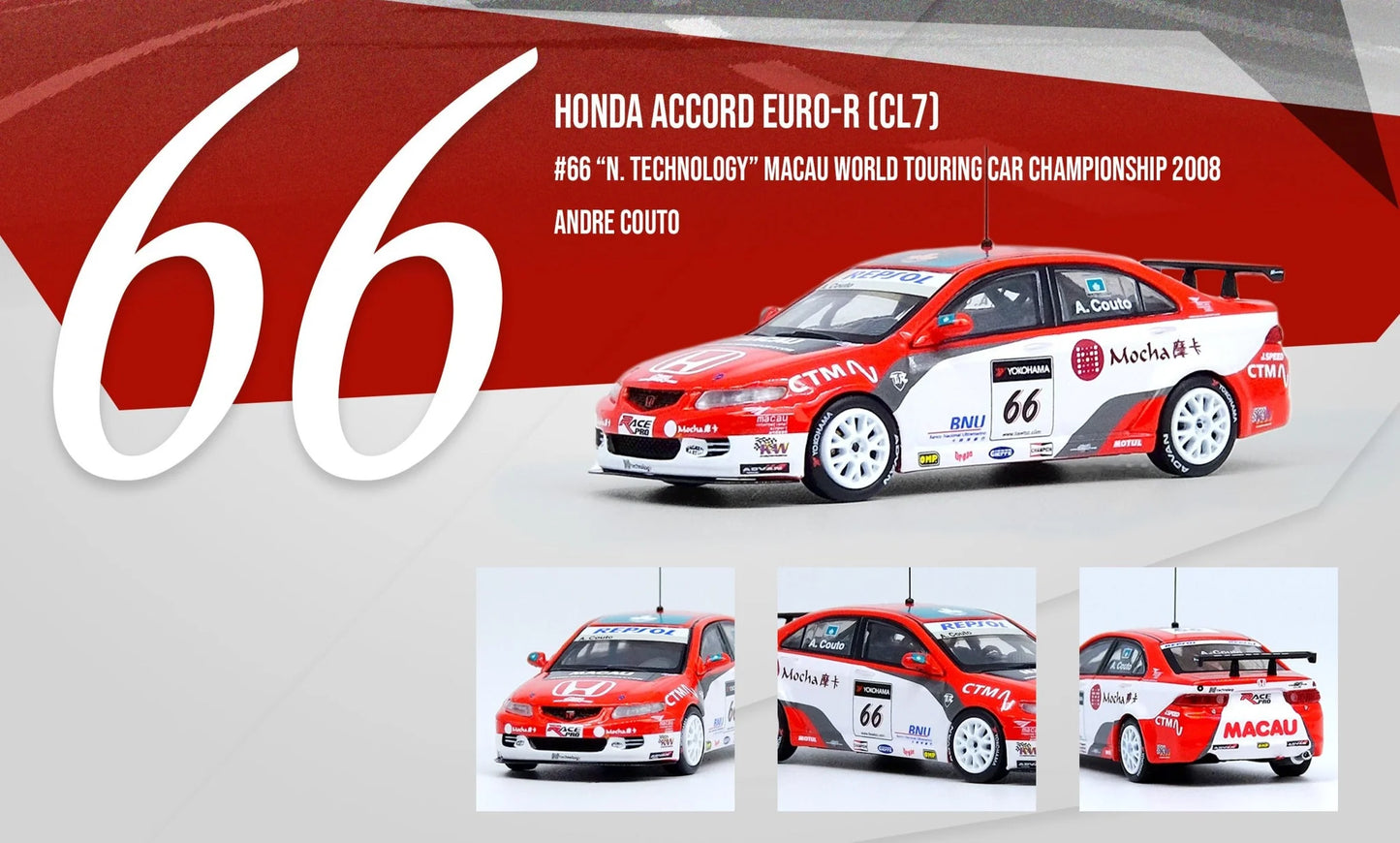 INNO64 1:64 Honda Accord Euro-R (CL7) #66 "N. Technology"