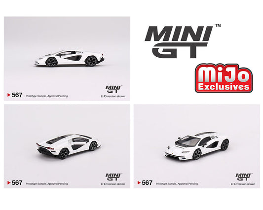 Mini GT 1:64 Lamborghini Countach LPI 800-4 – Bianco Siderale – Mijo Exclusives