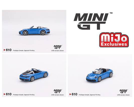 (Preorder) Mini GT 1:64 Porsche 911 Targa 4S – Shark Blue