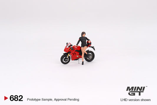 Mini GT Ducati Panigale V4 S w/ Ducati Girl (NOT USA BLISTER PACK)