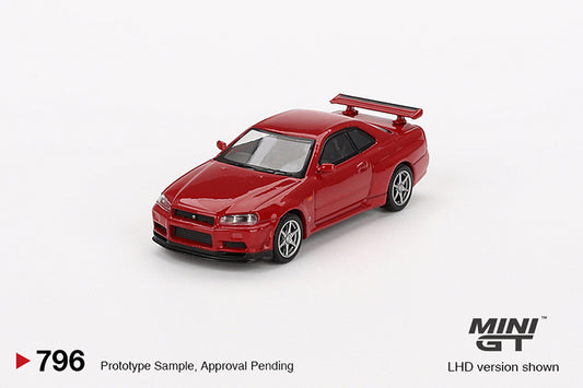 Mini GT 1:64 Nissan Skyline GT-R (R34) V-Spec Active Red (796)