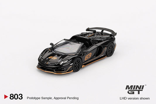 Mini GT 1:64 Lamborghini Aventador SVJ 63 Roadster Nero Aldebaran (803)