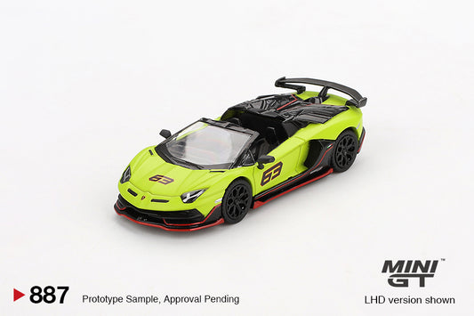 Mini GT 1:64 Lamborghini Aventador SVJ 63 Roadster Verde Shock (887)