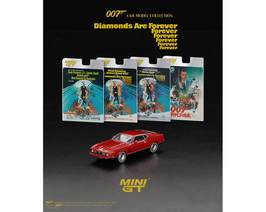 (Preorder) Mini GT 1:64 Ford Mustang Mach 1 James Bond 007 ” Diamonds Are Forever ” – English Packaging – Limited Edition