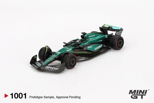 (Preorder) Mini GT 1:64 Aston Martin AMR24 - #18 Lance Stroll - 2024 F1 2024 Bahrain GP