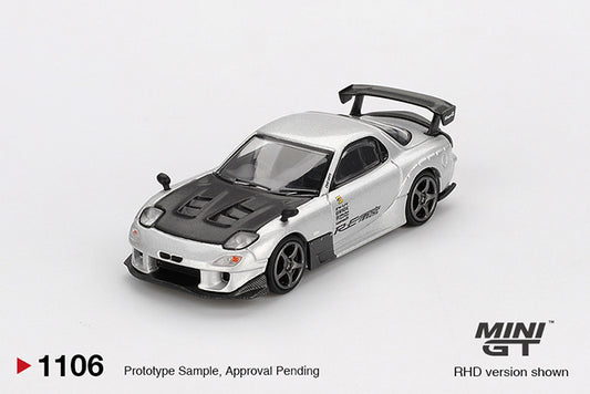 (Preorder) Mini GT 1:64 Mazda RX-7 RE-Amemiya Silver Metallic - MGT01106