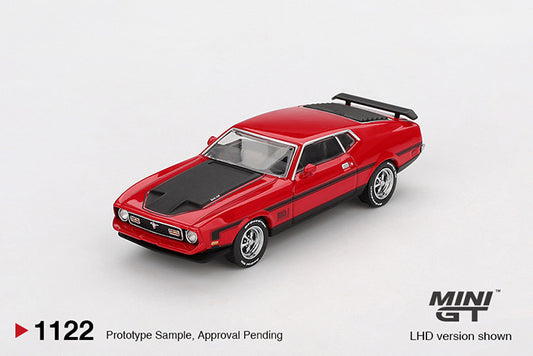 (Preorder) Mini GT 1:64 Ford Mustang Mach1 1971 Race Red - MGT01122